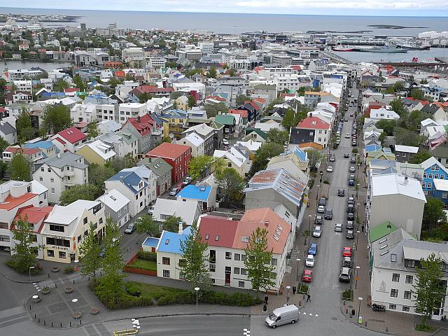 Reykjavik from Hallgrimskirkja tower