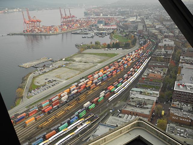 View from Vancouver look out on the container station