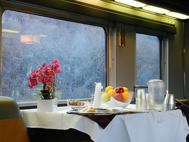 Travel in VIA RAIL dining car means travel in style