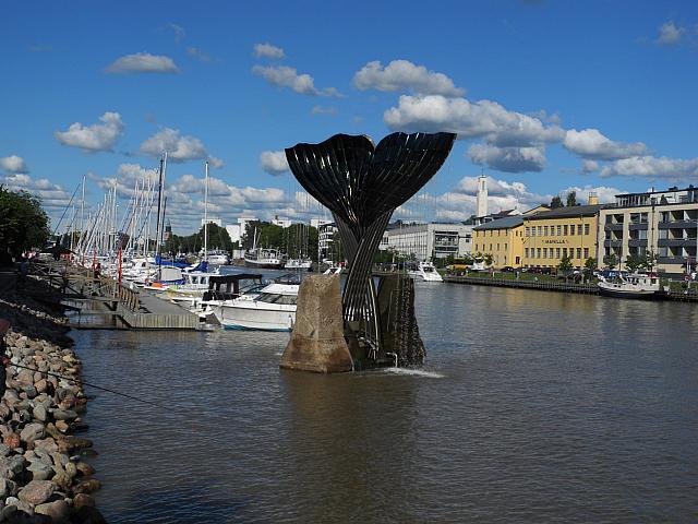 fish tail in the port of Turku