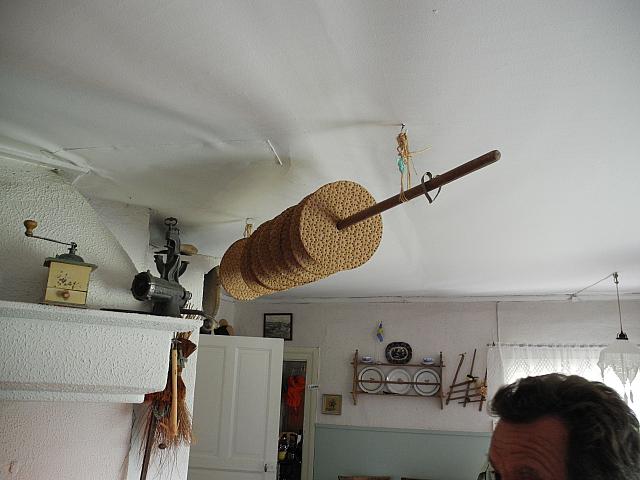 Swedish kitchen in an old farmhouse with a round bread