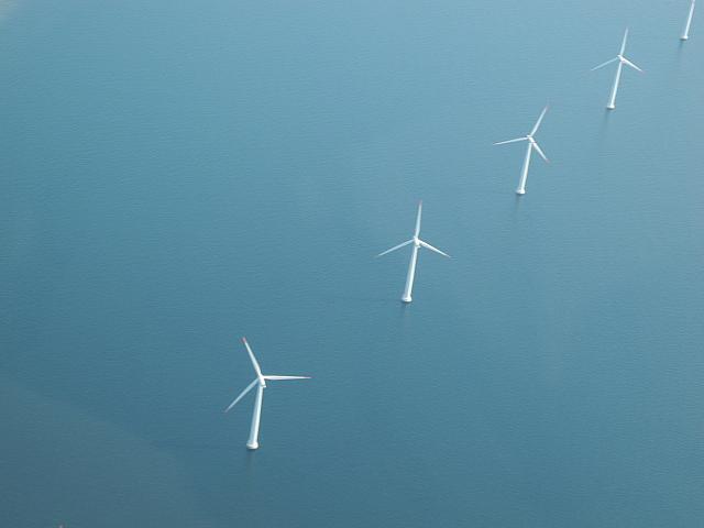 more and more wind farms ideally positioned in the Sea between Jutland and Zealand