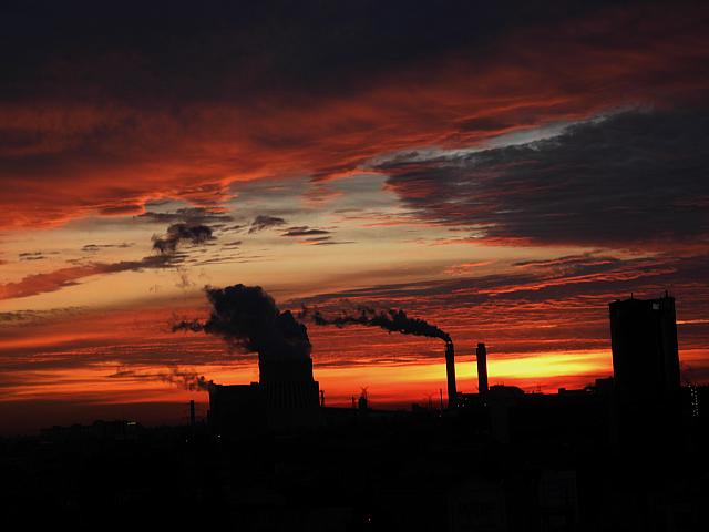 Sonnenaufgang über Berlin Spandau