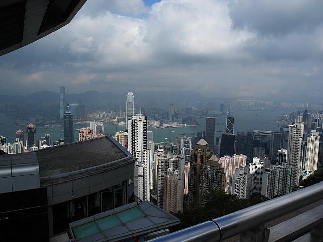 View in direction Financial Center HSBC Main Building, Bank of China Tower