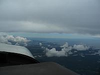 After a start in the rain VFR conditions shortly before Stockholm