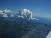 on the Finnish coast waiting a boar clouds