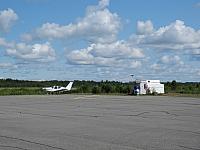 HB-KBS lonely at the airport Savonlinna