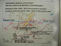 Arctic Circle is moving continuosly  Rovaniemi Aera from 1945 - 2015