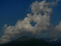 Cumulus clouds direction Mont Blanc