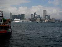 Looking back at the Ocean Terminal, Harbour City and the culture Center