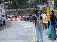 Queuing for the bus 71 to the Central Ferry Pier